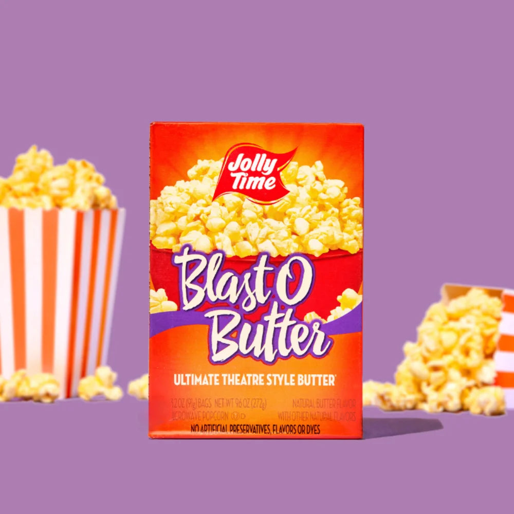 Blast O Butter Microwave Popcorn, 24 Ct (3.2 Oz. Bags) Gluten-Free