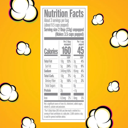 Blast O Butter Microwave Popcorn, 24 Ct (3.2 Oz. Bags) Gluten-Free
